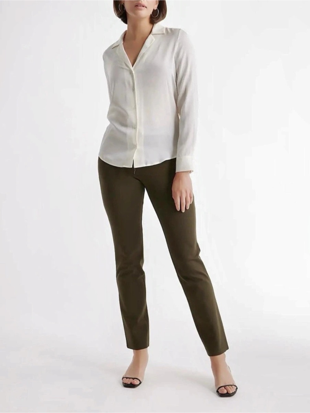 QUINCE Ultra-Stretch Ponte Straight Leg Pants Size L